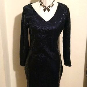 Beautiful Midnight Blue Sequin Dress NWT